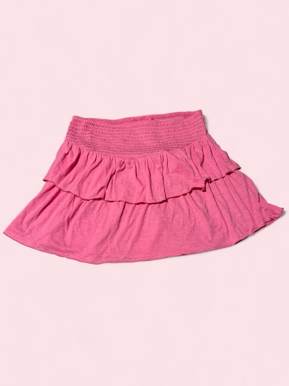 Simply Southern Pink Tiered Ruffle Mini Skirt